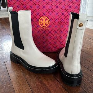 Tory Burch Benton Boots- New Ivory